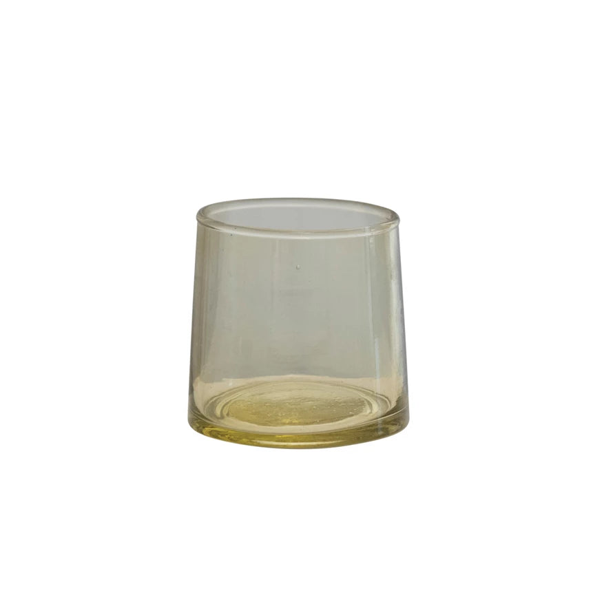 SALE - HANDBLOWN DRINKING GLASS || GREEN 6 oz.