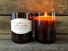 Load image into Gallery viewer, TRIM WINE BOTTLE SOY CANDLES || VANILLA MUSK
