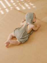Load image into Gallery viewer, SALE - QUINCY MAE BABY BONNET | SEA GREEN GINGHAM
