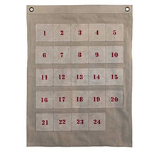 Load image into Gallery viewer, RECYCLED COTTON CANVAS ADVENT CALENDAR || NATURAL
